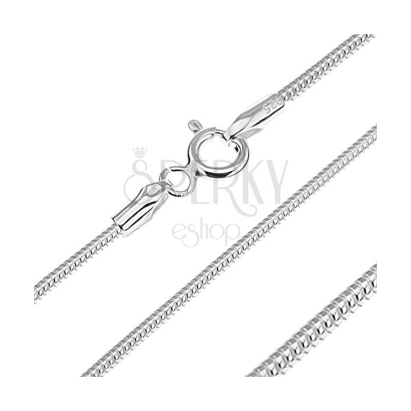 Srebrna verižica - segmentirana kača, 1,4 mm