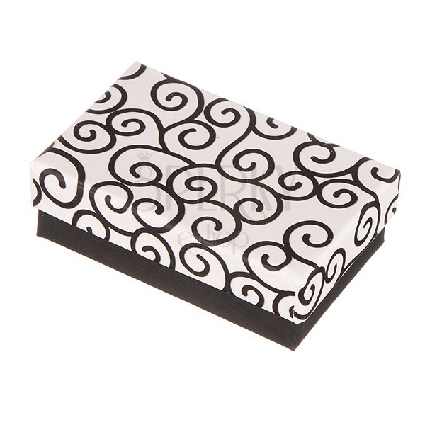 Darilna škatlica za komplet - črni in beli okraski