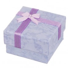 Darilna škatlica za uhane – marmorirani pastelni odtenki s pentljo