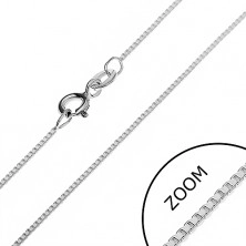 Verižica iz srebra 925 - poševno povezane bleščeče kocke, 0,75 mm
