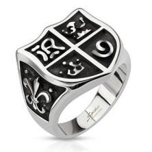 Jeklen prstan - viteški grb s simboli