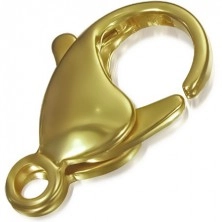 Zaponka v obliki karabina, narejena iz bakrene zlitine v zlati barvi, 12 mm