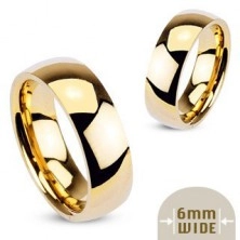 Kovinski prstan - gladek sijoč poročni prstan