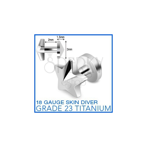 Implantat »skin diver« iz titana z zvezdo