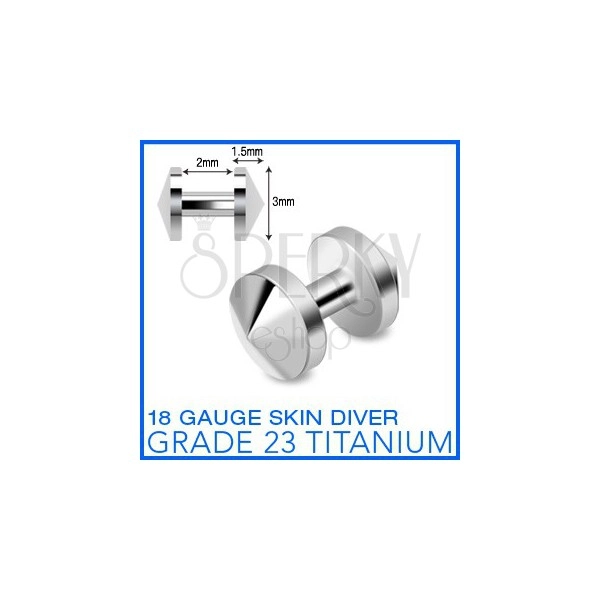 Implantat »skin diver« iz titana s stožcem