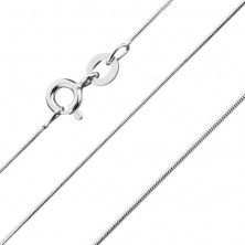 Zaobljena verižica v podobi kače, srebro čistine 925, širina 0,8 mm, dolžina 450 mm