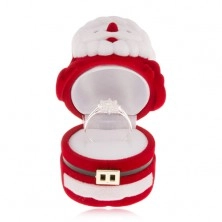 Žametna škatlica za prstan, Miklavž v rdeče-beli barvi