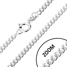 Srebrna verižica čistine 925, zasukani okrogli členi, širina 1,4 mm, dolžina 460 mm