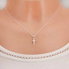 Ogrlica iz srebra čistine 925 - verižica in obesek z Jezusom na križu