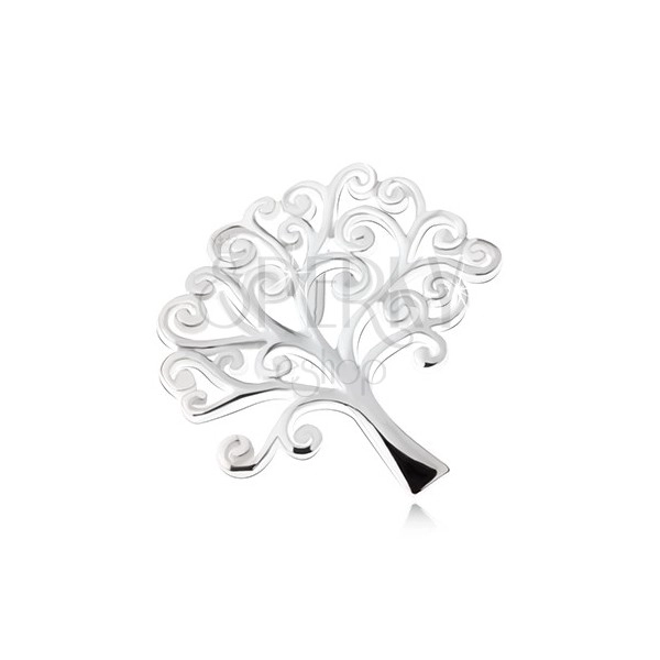 Obesek v obliki drevesa s cvetočimi vejami, srebro čistine 925