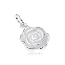 Obesek iz srebra čistine 925, cvetoča vrtnica