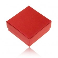 Darilna škatlica za prstan ali uhane, bisernato rdeča barva