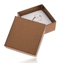 Darilna škatlica za prstan in uhane bronaste barve