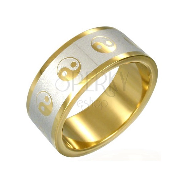 Pozlačen prstan jin-jang