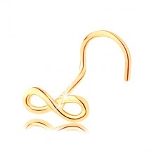 Piercing za nos iz 14k zlata - sijoč simbol večnosti