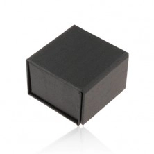 Črna škatlica za prstan ali uhane, bisernat sijaj, magnetno zapiranje