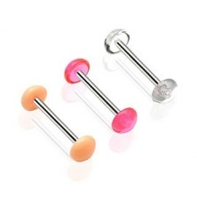 Nadomestni piercing za jezik - barvna polkrogla