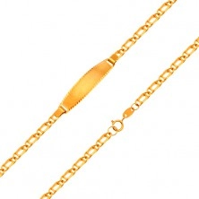 Zapestnica iz 18-k rumenega zlata - verižica iz dvojnih členov, 160 mm