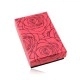 Darilna škatlica za komplet ali ogrlico, rdeče-črna kombinacija, vrtnice