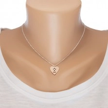 Ogrlica iz srebra 925 – bakreno srce s simbolom NESKONČNOSTI