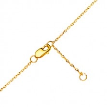 Zapestnica iz 14-k zlata – tanka sijoča verižica, lunica s cirkoni