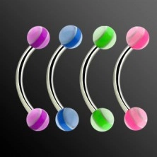 Zavit piercing za obrvi - pastelni pasovi