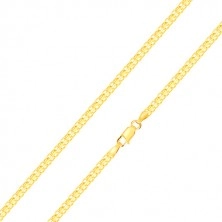 Verižica iz 14-k rumenega zlata  - izmenjujoči se povezani kombinirani členi, 500 mm