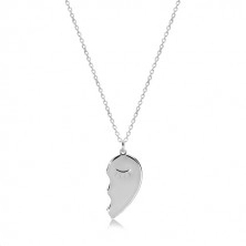 Komplet iz srebra 925 – ogrlici, razpolovljeno srce z očmi