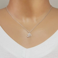 Ogrlica iz srebra 925 – simbol Om s svetlečimi cirkoni
