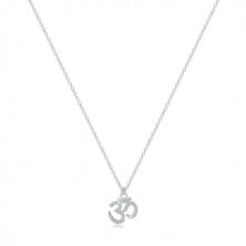 Ogrlica iz srebra 925 – simbol Om s svetlečimi cirkoni