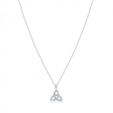 Ogrlica iz srebra 925 – simbol triketre s prozornimi cirkoni