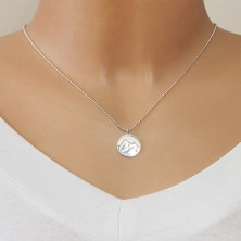Ogrlica iz srebra 925 – krog s sijočim simbolom elementa Zemlja