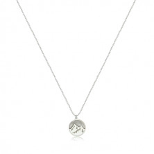 Ogrlica iz srebra 925 – krog s sijočim simbolom elementa Zemlja