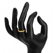 585 Diamantni prstan iz rumenega zlata - bleščeča kraka, trije, bleščeči briljanti