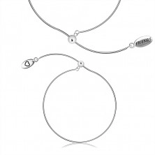 925 srebrna zapestnica, premična - kačja verižica, ovalna ploščica z napisom “FRIENDS”
