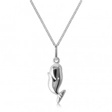 925 Srebrna ogrlica – smejoči kit, gosto povezani členi verižice