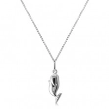 925 Srebrna ogrlica – smejoči kit, gosto povezani členi verižice