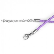 Vijolična vrvična ogrlica - prepletena
