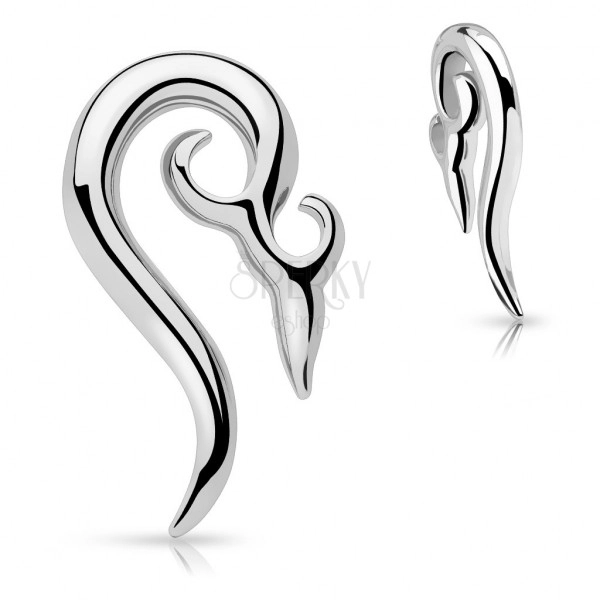 Piercing za uho iz nerjavečega jekla - okrasna spirala