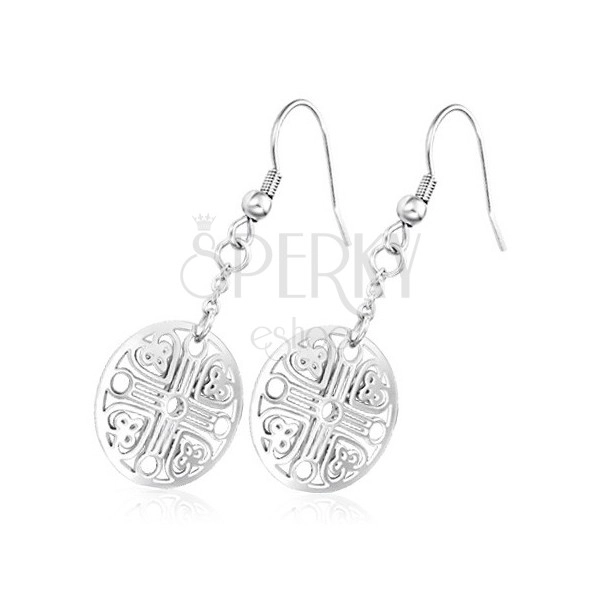 Circular steel earrings - innocence symbol