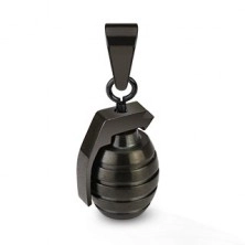 Jeklen obesek v obliki ročne granate