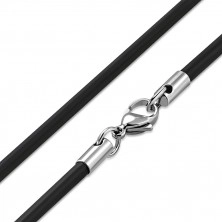 Thin rubber string, black color