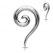 Jeklen piercing za uho - sijoč spiralen razširjevalnik