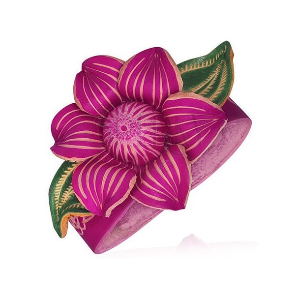 Roza usnjena zapestnica - velikanski lotosov cvet