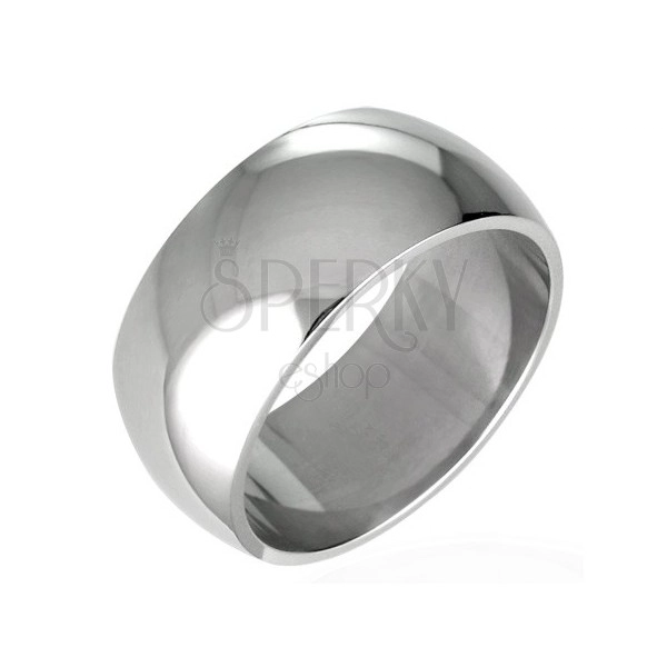Poročni prstan iz nerjavečega jekla - bleščeč in zaobljen, 8 mm