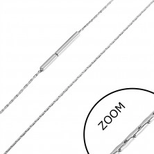 Verižica iz nerjavečega jekla, iz ozkih kratkih linij, 0.8 mm