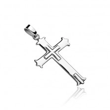 Obroček iz srebra sterling - križ z več kraki