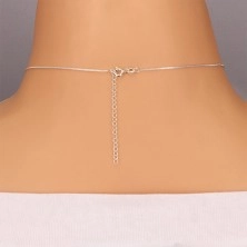 Srebrna ogrlica - dva valova z vdelanimi cirkoni